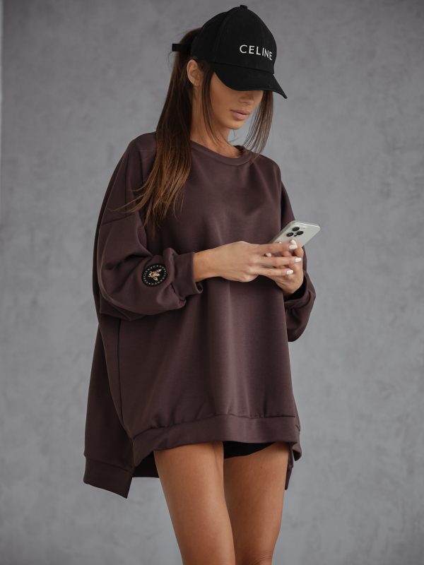 BLUZA duża oversize mucha me gusta czekolada