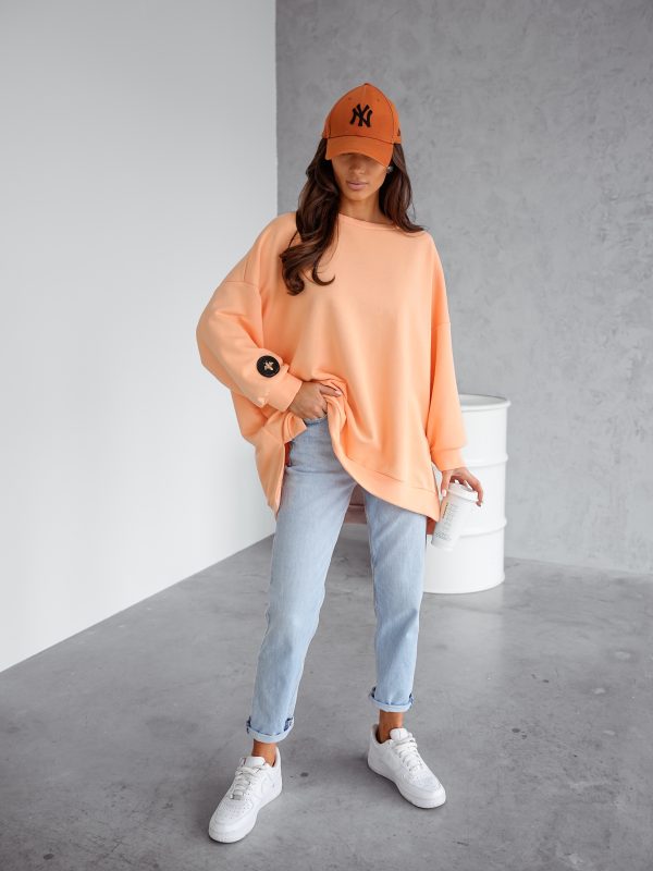 BLUZA duża oversize mucha me gusta brzoskwiniowy