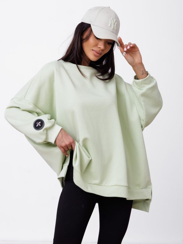BLUZA duża oversize mucha me gusta matcha