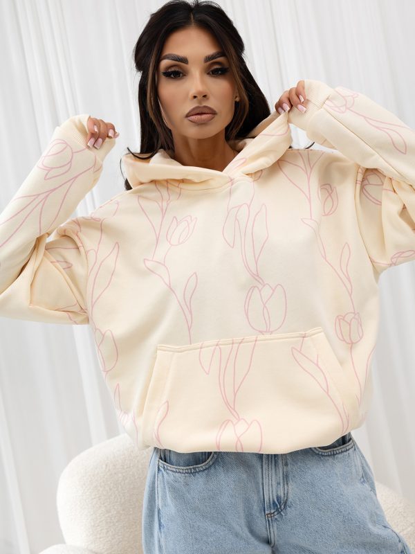 BLUZA Tulip Hoodie Z KAPTUREM RÓŻ